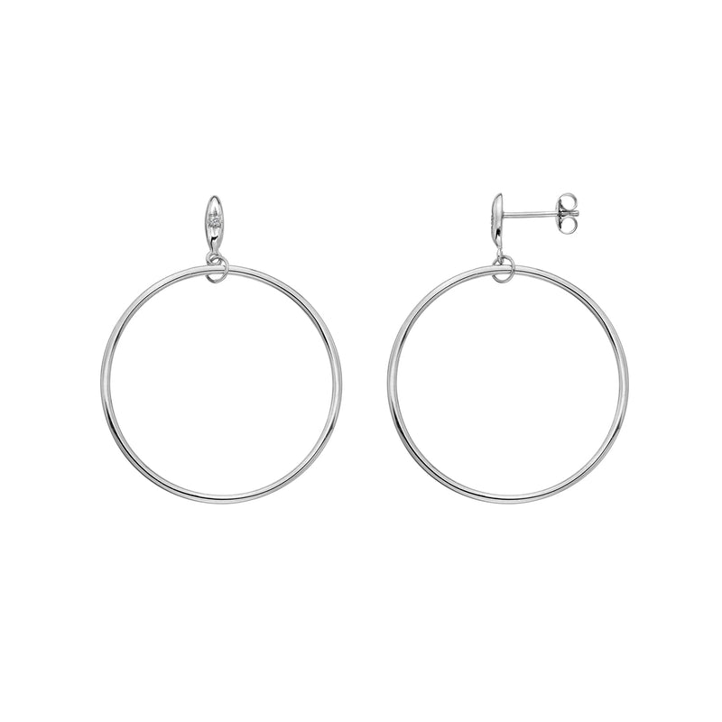 Hot Diamonds Sterling Silver Circle Large Earrings DE630