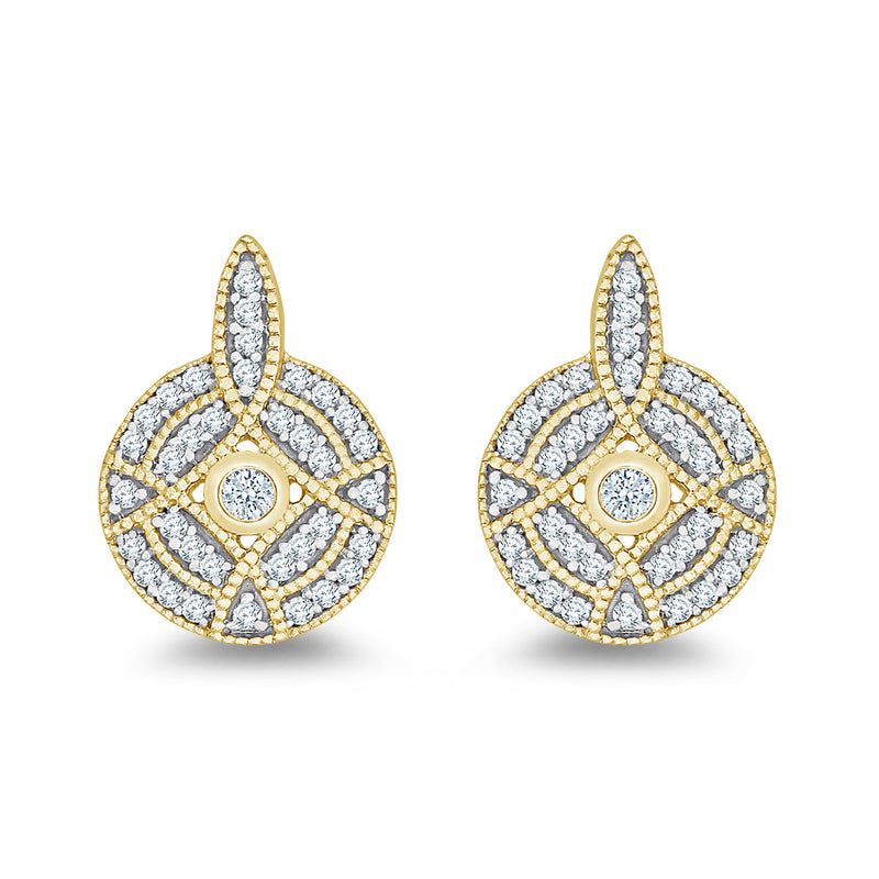 9ct White Gold Diamond Earrings - WG Dia