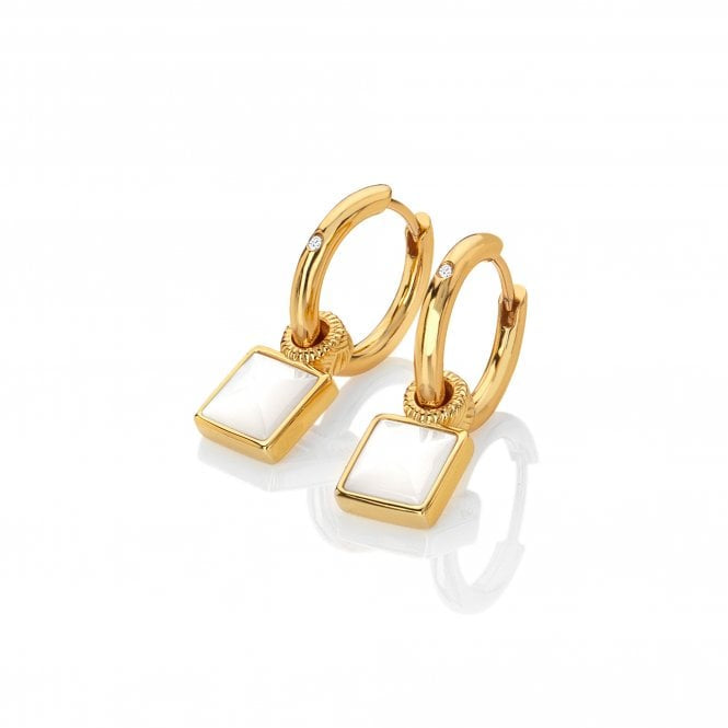 Hot Diamonds Calm Mother of Pearl Square Earrings DE714