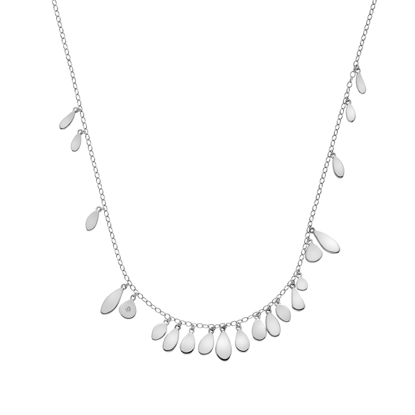 Hot Diamonds Sterling Silver Monsoon Statement Necklace DN138 ...