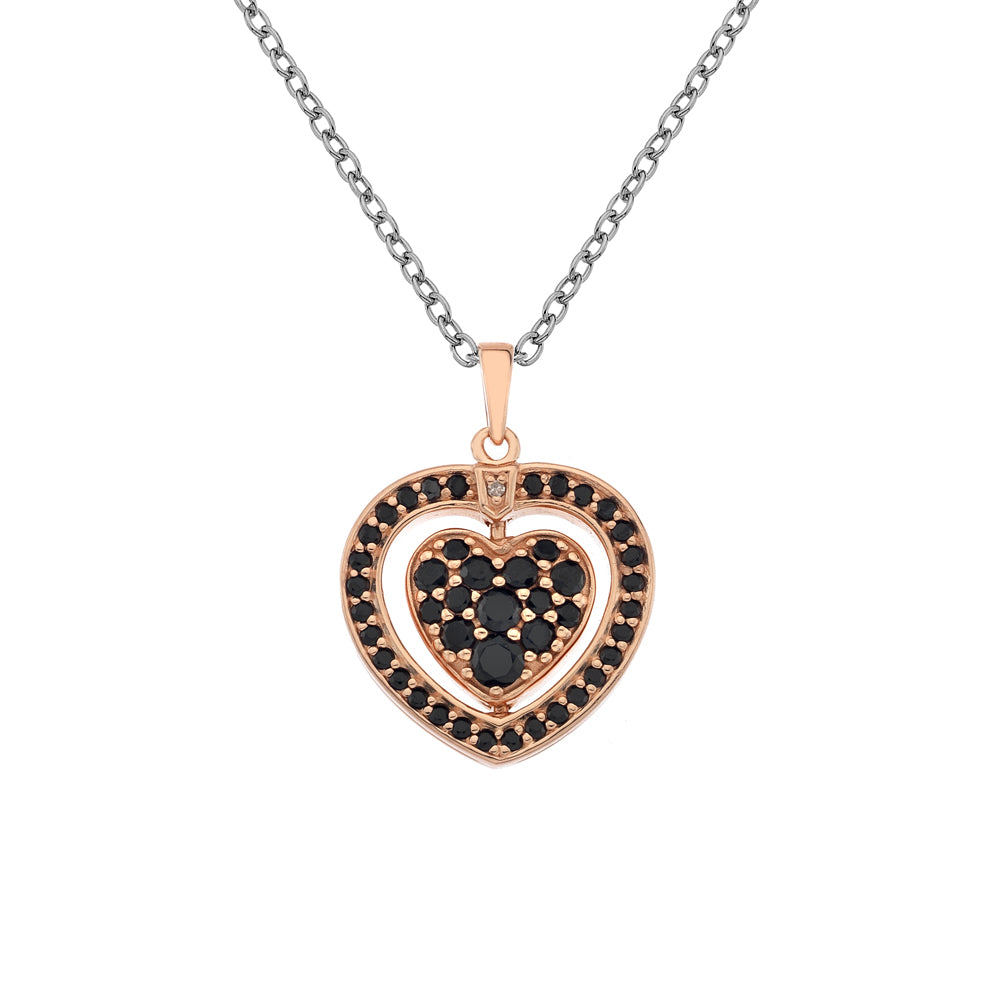 Hot Diamonds Rose Gold Turning Heart Pendant DP607