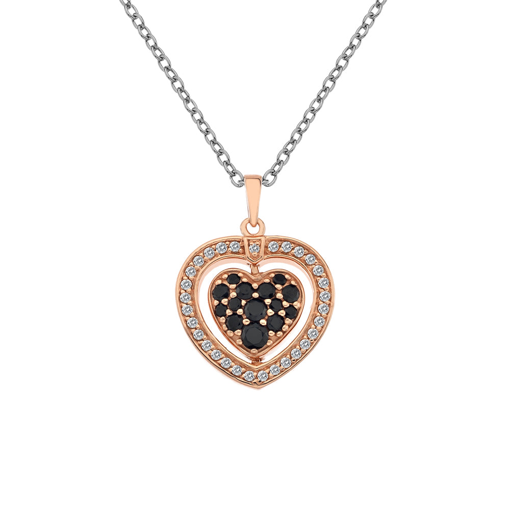 Hot Diamonds Rose Gold Turning Heart Pendant DP607