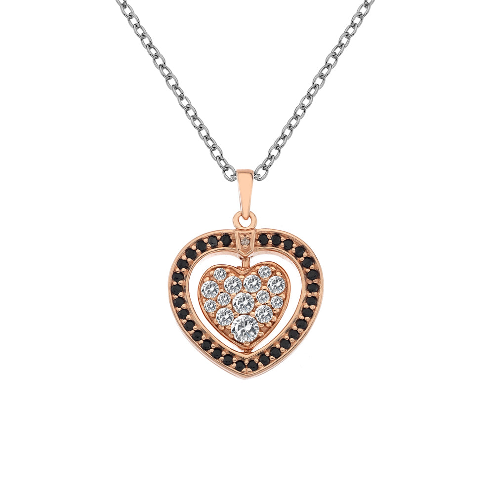 Hot Diamonds Rose Gold Turning Heart Pendant DP607