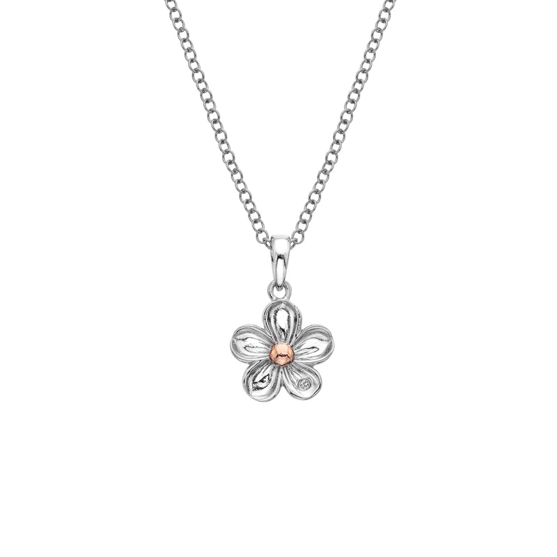 Hot Diamonds Sterling Silver Forget Me Not Pendant DP749