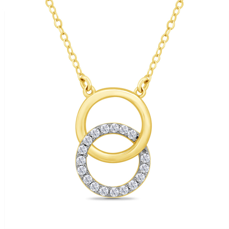9ct Yellow Gold Diamond Pendant & Necklace
