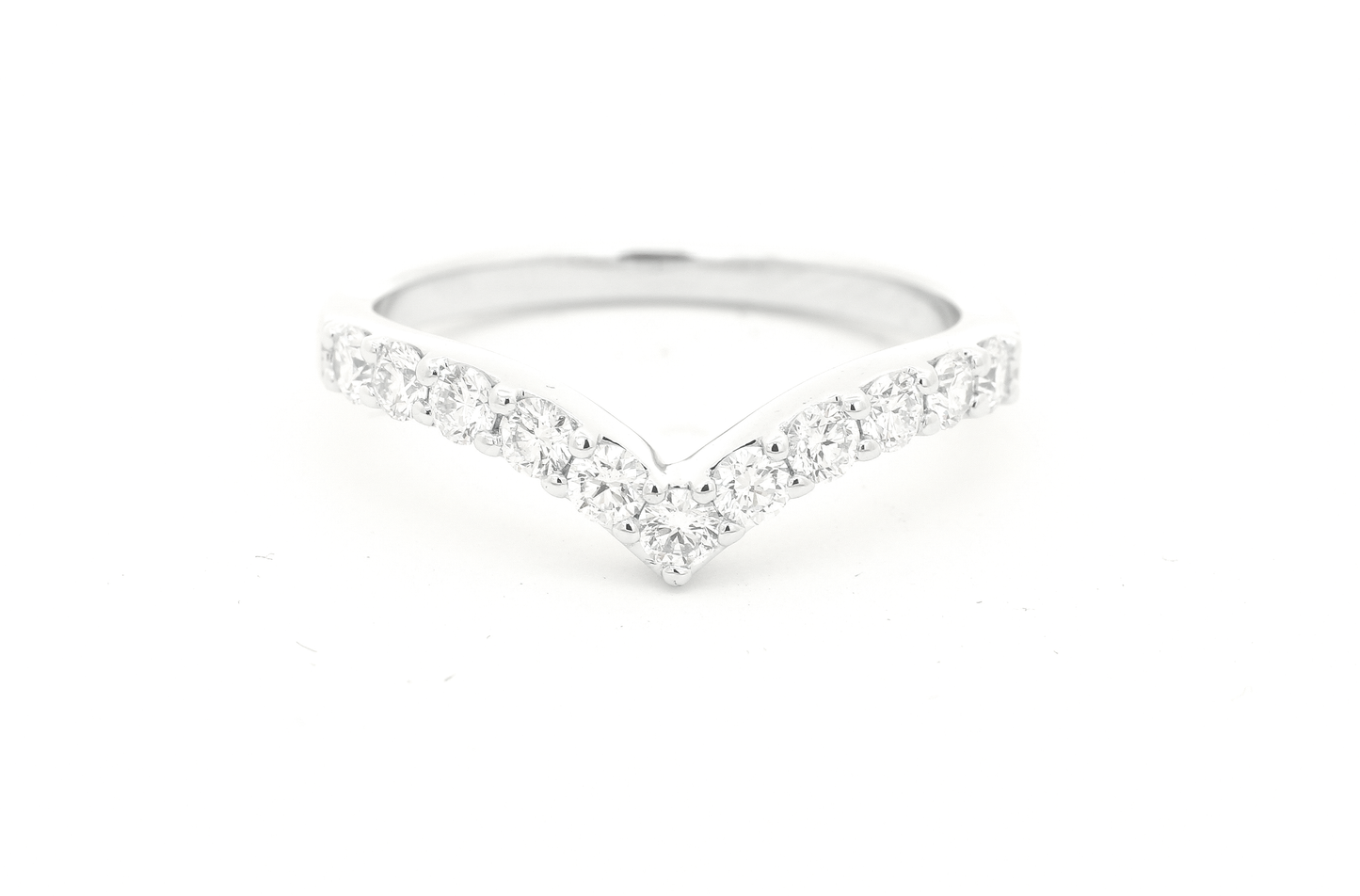 18ct White Gold Wishbone Diamond Ring DR00461W - 0.49ct