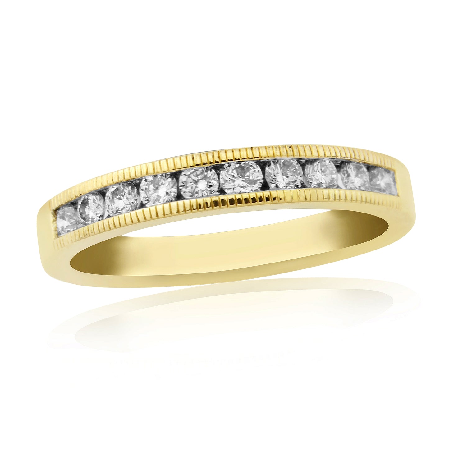 9ct Gold Diamond Half Eternity Ring
