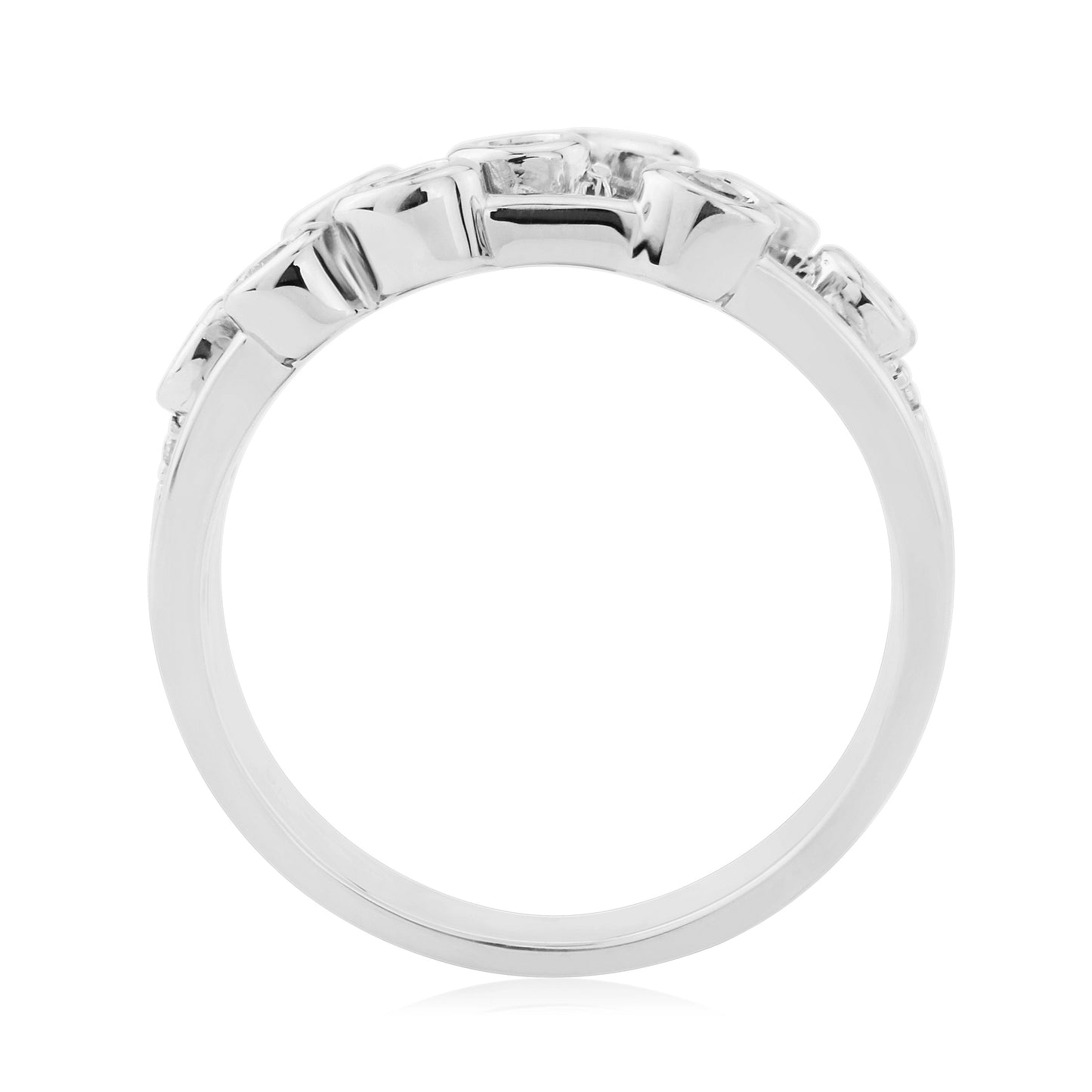 9ct White Gold Diamond Ring