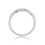 9ct White Gold Diamond  Bubble Ring - WG