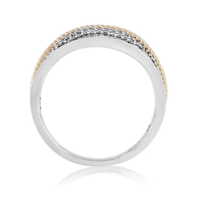 9ct White Gold Diamond Ring - W Gold