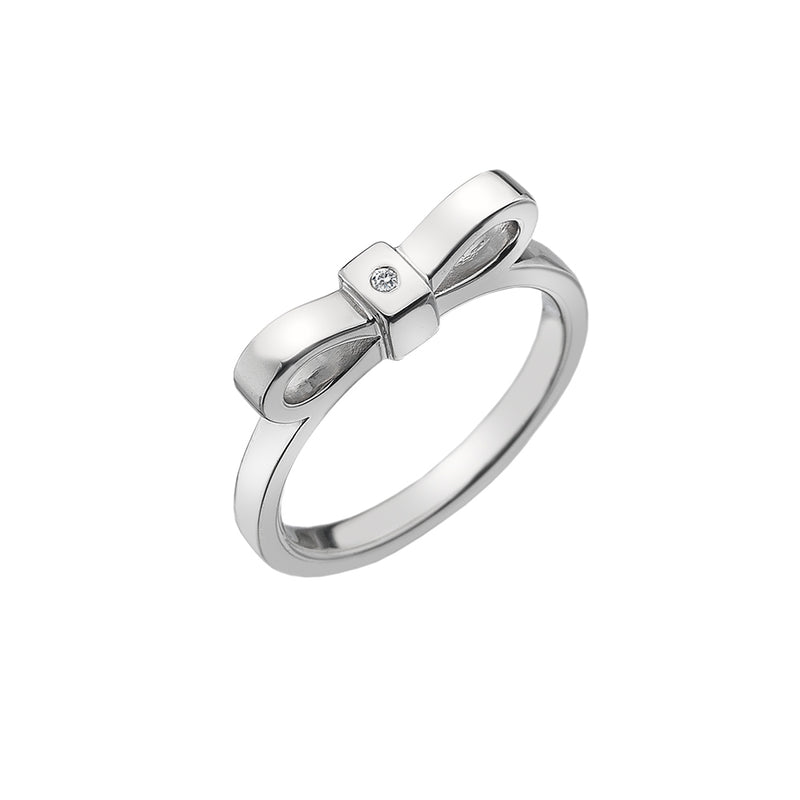 Hot Diamonds Silver Ribbon Ring Size N