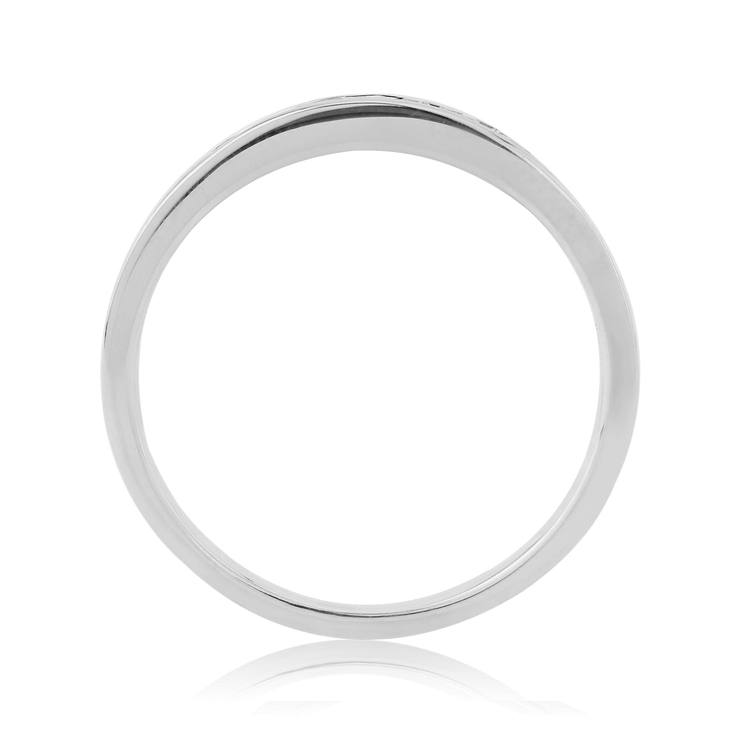 9ct White Gold Diamond Half Eternity Ring 0.10ct