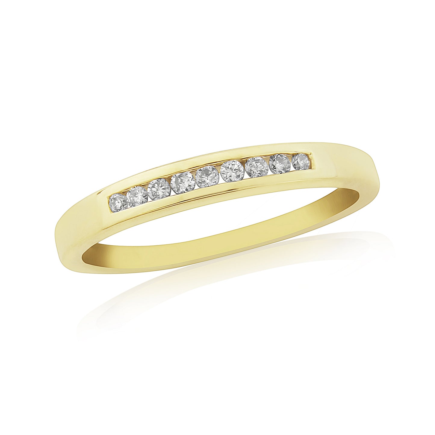 9ct Diamond Half Eternity Ring 0.10ct