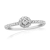 9ct White Gold Halo Diamond Cluster Ring - DR820W