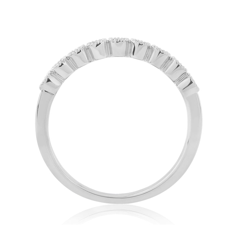 9ct White Gold Diamond Ring - Dia