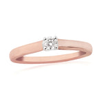 9ct Rose Gold Dia Ring