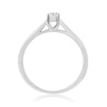 9ct White Gold Solitaire Diamond Ring