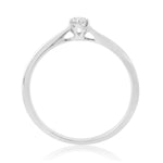 9ct White Gold Solitaire Diamond Ring - DR866W