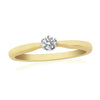 9ct Gold Solitaire Diamond Ring 0.10ct