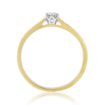 9ct Gold Solitaire Diamond Ring - Yellow Gold 0.15ct