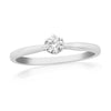 9ct White Gold Solitaire Diamond Ring - DR867W