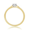 9ct Yellow Gold Solitaire Claw Set Diamond Ring