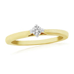 9ct Gold Solitaire Diamond Ring