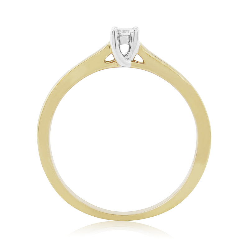 9ct Gold Diamond Solitiare Ring