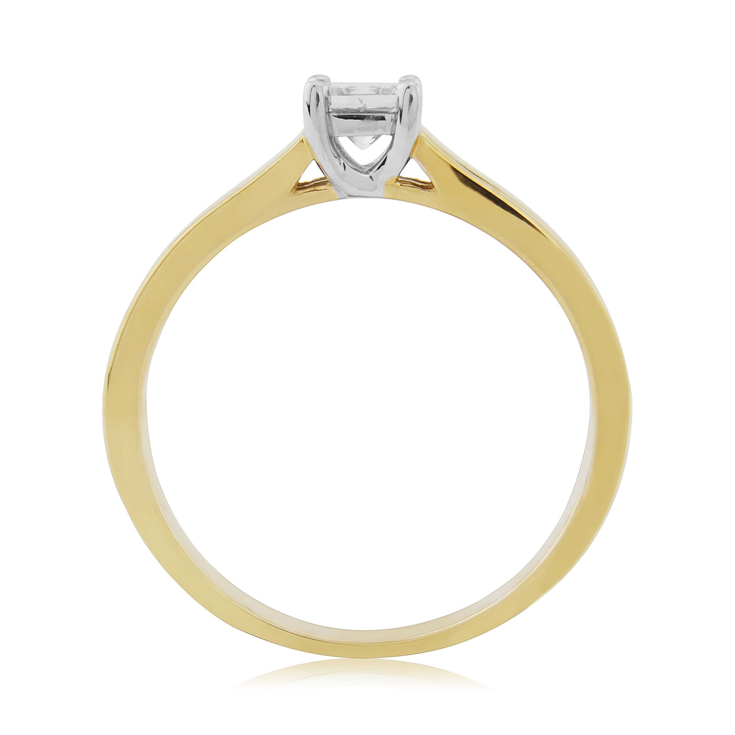 9ct Diamond Solitaire Princess Cut Ring