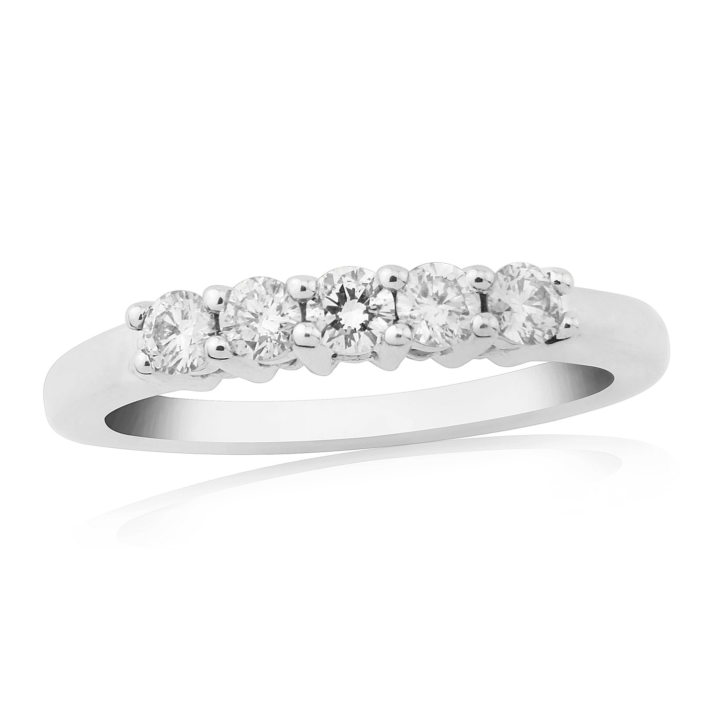 9ct White Gold Dia Ring