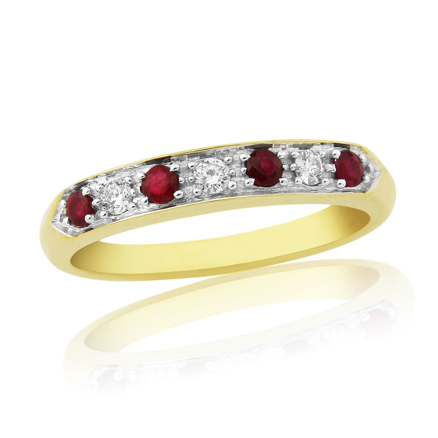 9ct Ruby & Diamond Ring