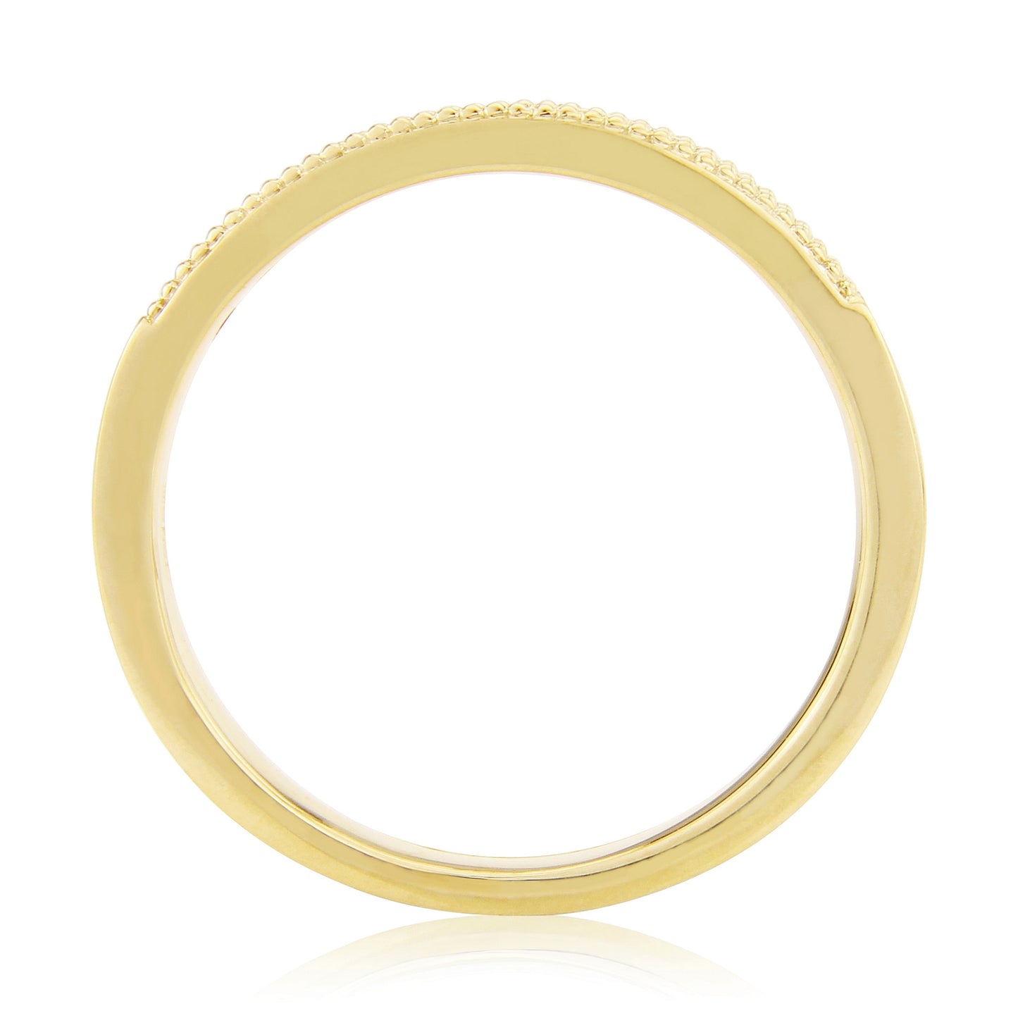 9ct Gold Ruby & Diamond Half Eternity Ring