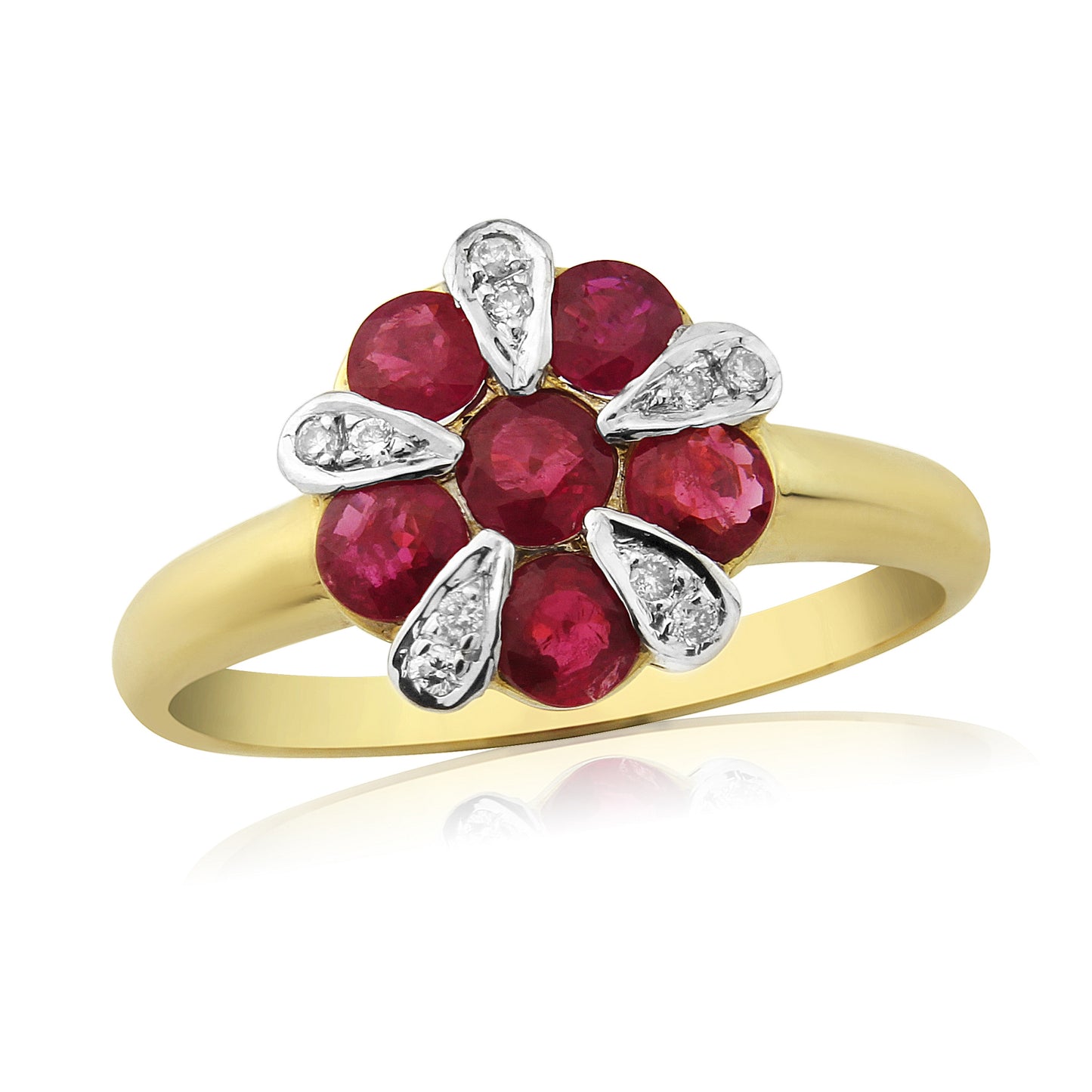 9ct Ruby & Diamond Ring