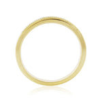 9ct Gold Sapphire & Diamond Ring - Millgrain Edge