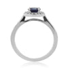 9ct White Gold Sapphire & Diamond Cluster Ring