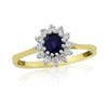 9ct YG Sapphire & Diamond Ring