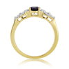 9ct Gold Oval Sapphire & Diamond Ring DSR1535