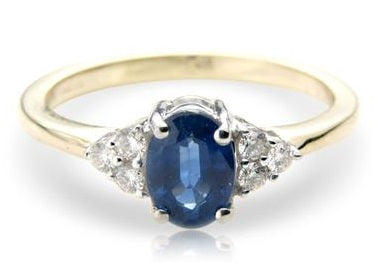 9ct Y Gold Sapphire & Diamond Ring