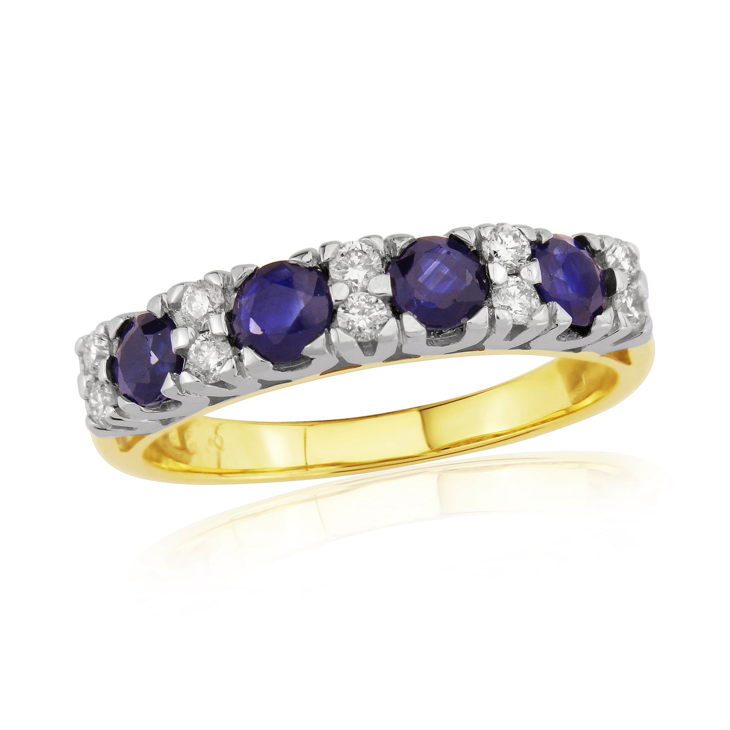 9ct Gold Sapphire and Diamond Ring