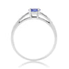 9ct White Gold Tanzanite & Diamond Ring