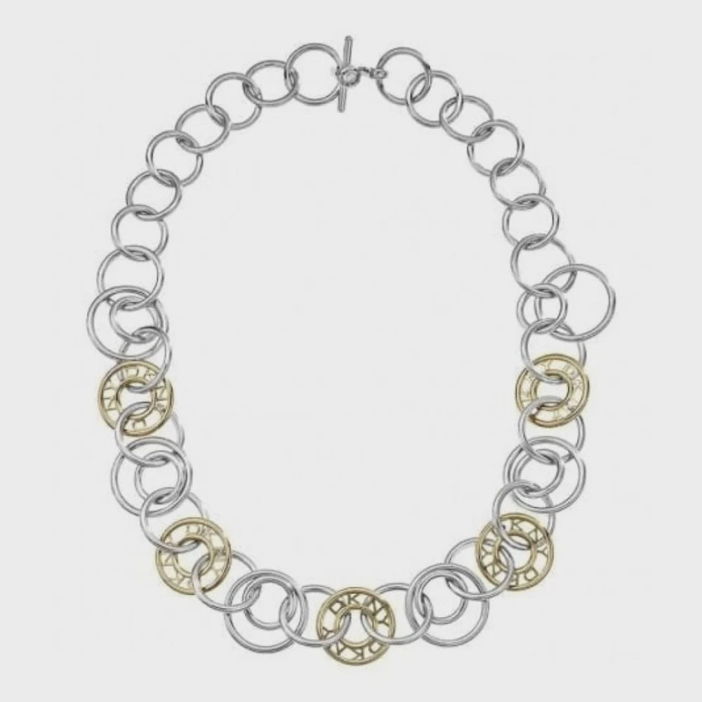 DKNY Two Tone Stainless Steel Link Necklace NJ1950040