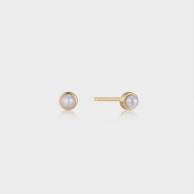 ANIA HAIE Gold Pearl Cabochon Stud Earrings E043-01G