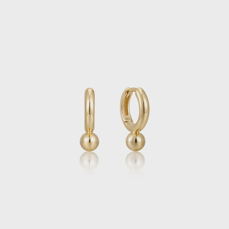 ANIA HAIE Gold Orb Drop Huggie Hoop Earrings E045-02G