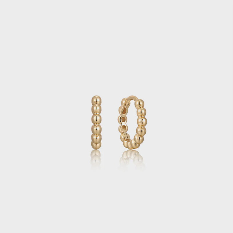 ANIA HAIE Gold Orb Huggie Hoop Earrings E045-03G
