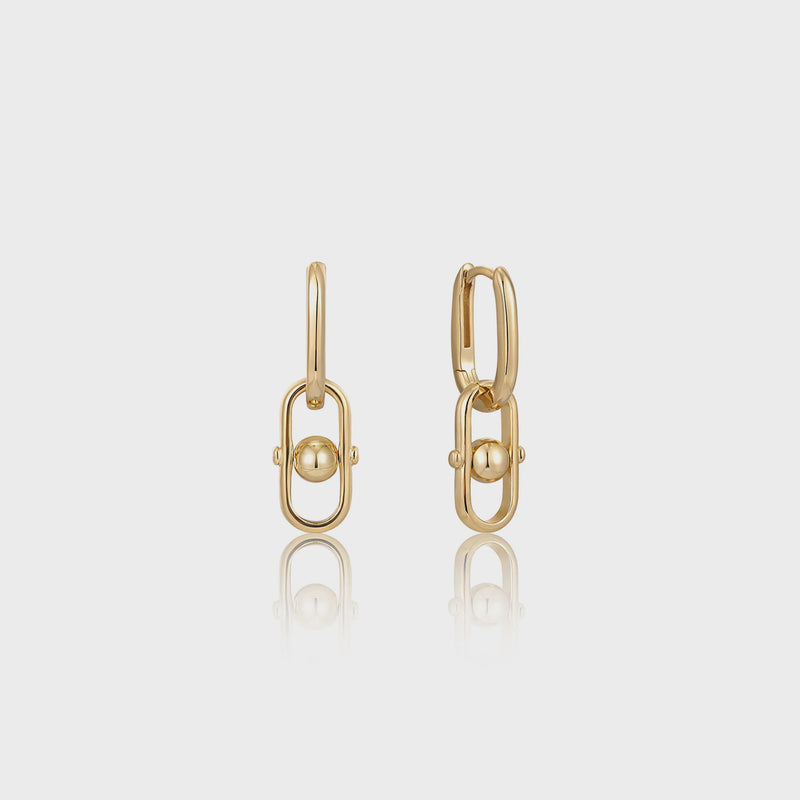 ANIA HAIE Gold Orb Link Drop Earrings E045-04G