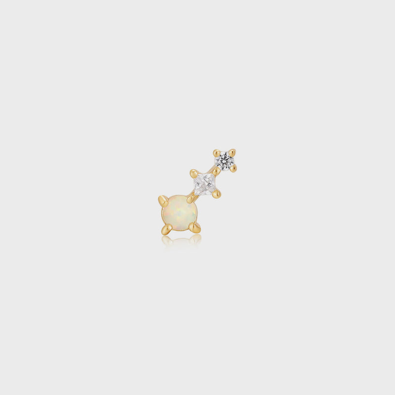 ANIA HAIE Gold Kyoto Opal Climber Barbell Single Earring E047-02G