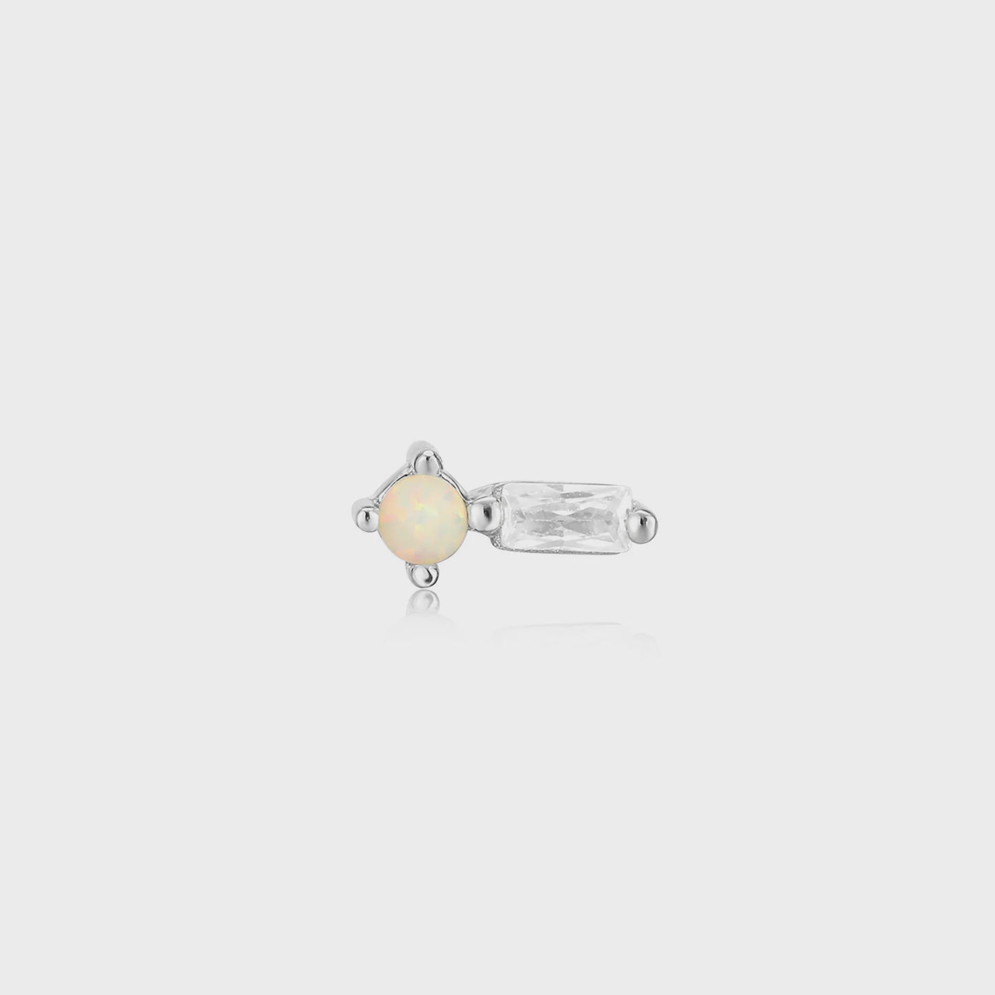 ANIA HAIE Silver Kyoto Opal Sparkle Barbell Single Earring E047-03H