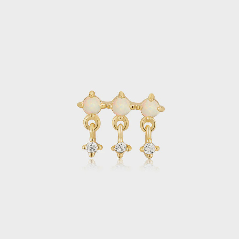 ANIA HAIE Gold Kyoto Opal Drop Sparkle Barbell Single Earring E047-04G