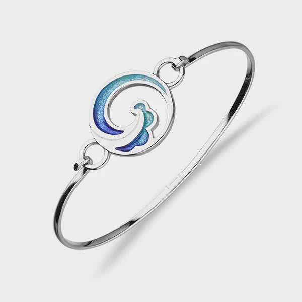 Ortak Coastal Silver Bangle Ultramarine/fruit pastel EBG27
