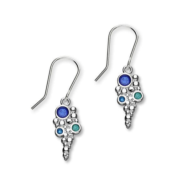 Ortak Dröfn Sterling Silver & Blue Enamel Drop Earrings EE628
